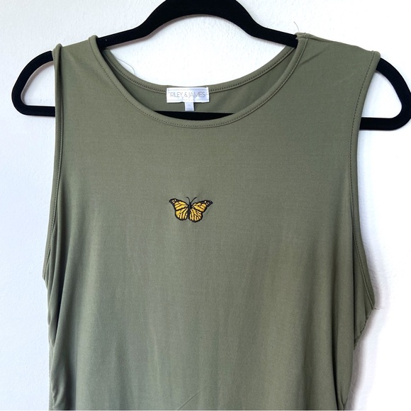 5x$25 Green Adjustable Embroidered Butterfly Dress - Picture 4 of 10